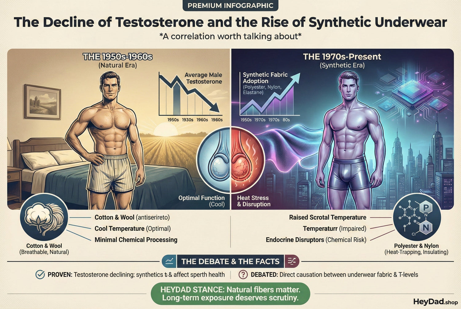 The Decline of Testosterone and the Rise of Synthetic Underwear